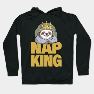 a very sleepy sloth with a king crown Hoodie